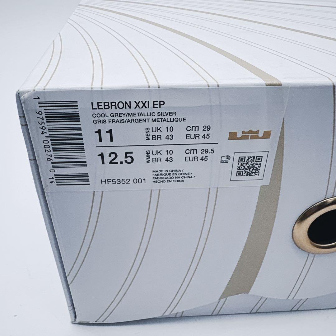 未使用級✨Nike LeBron XXI EP レブロン21 クールグレー　箱付