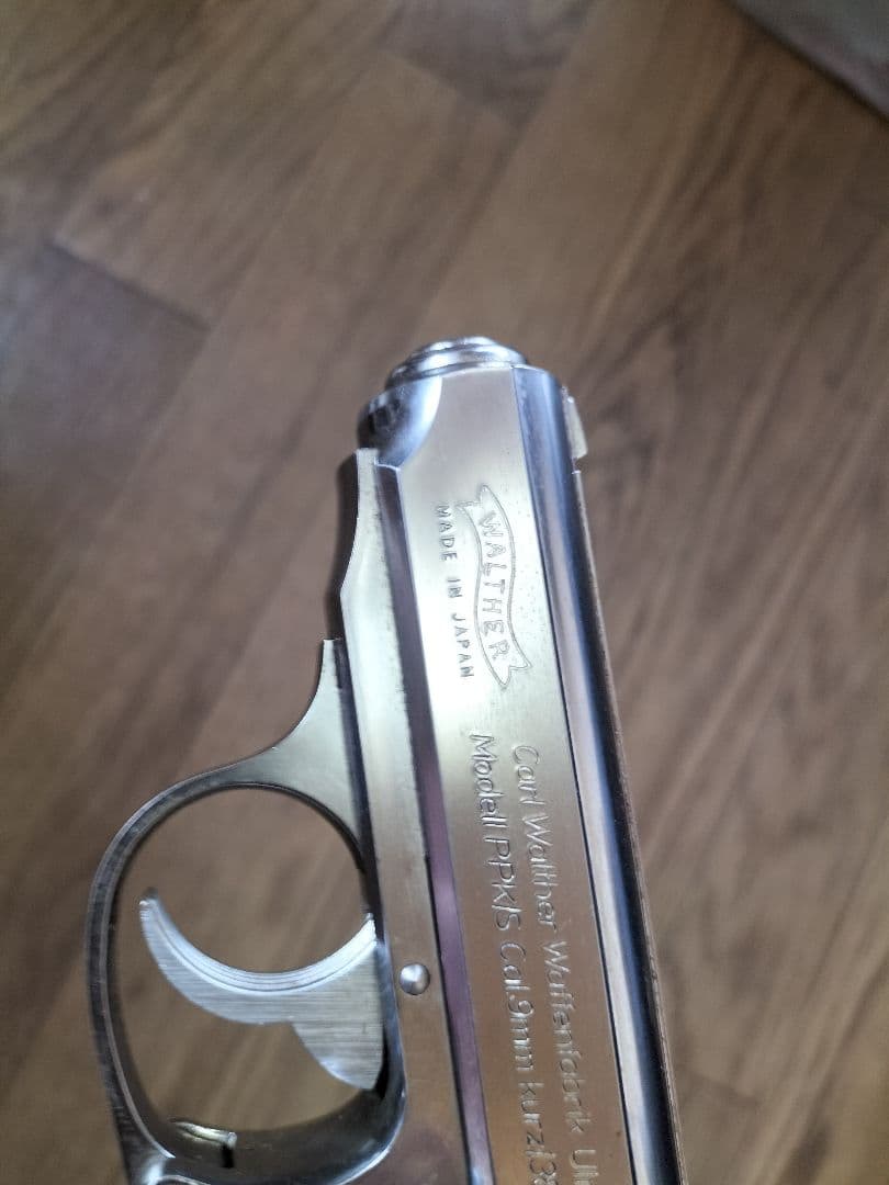 【美品】マルゼン　ガスガン　ワルサーPPK/S　ブローバック　ステンレス