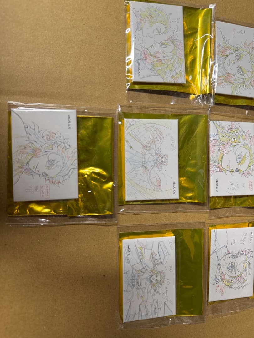 鬼滅の刃 無限列車編 原画スクエア缶バッジ 煉獄杏寿郎 A コンプリート　10個