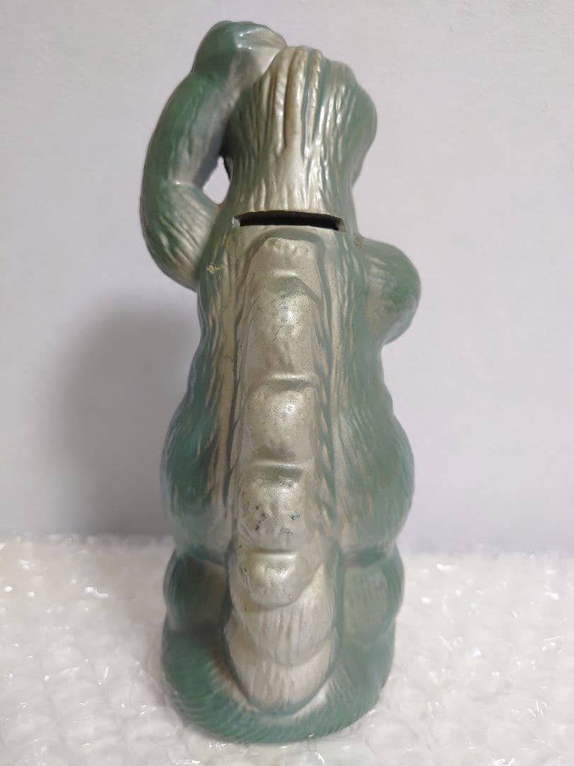 ゴジラ　マイク　 陶器貯金箱