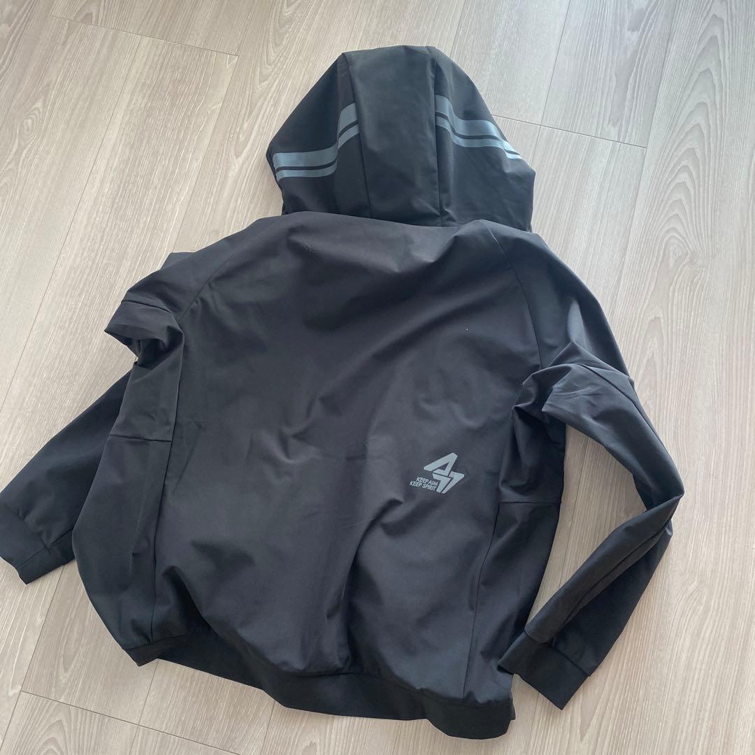 asics ブラックウィンドブレーカー MICROFT WIND BARRIER