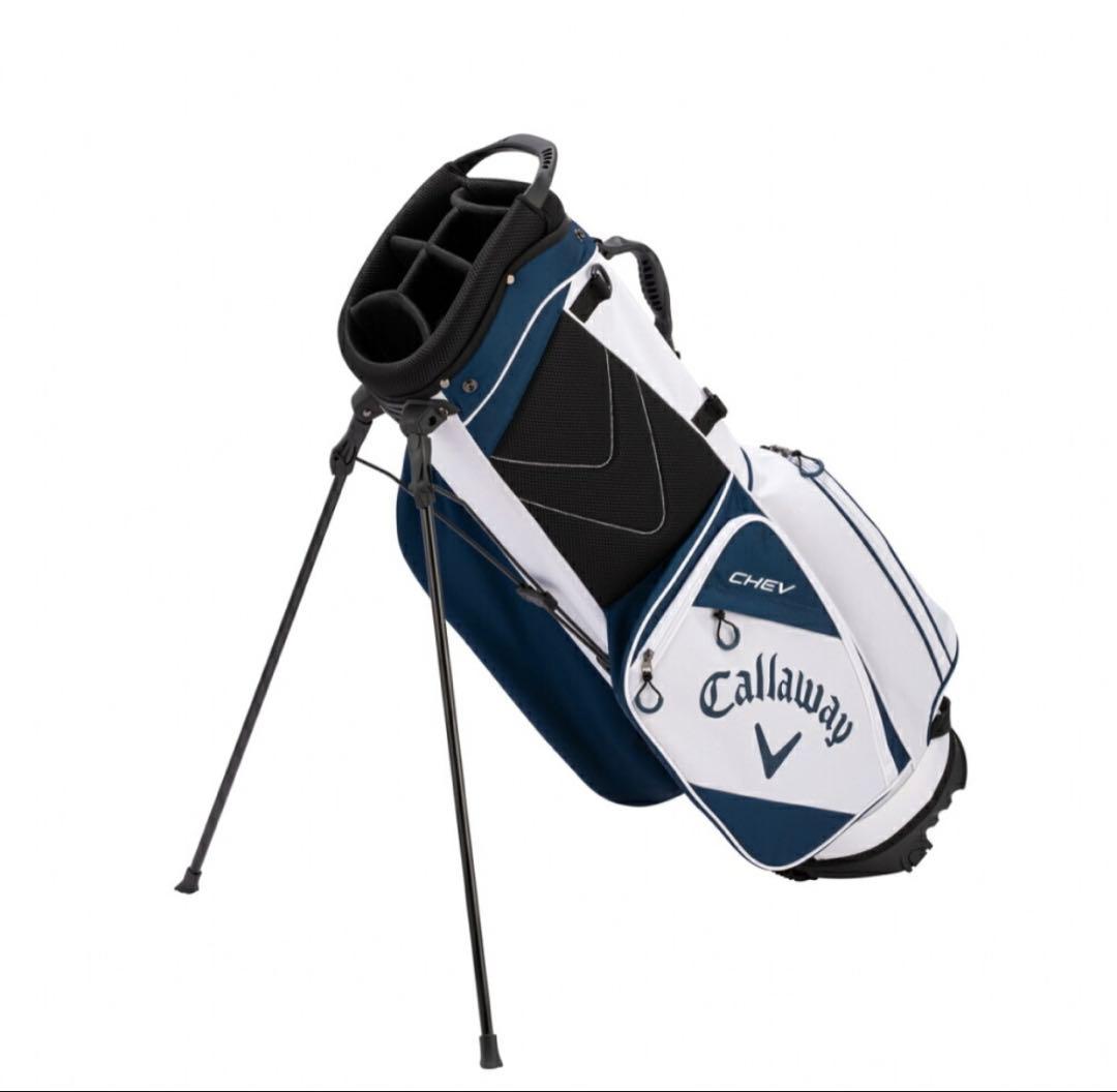 【新品タグ付き】Callaway CHEV キャディバッグ ホワイト/ネイビー