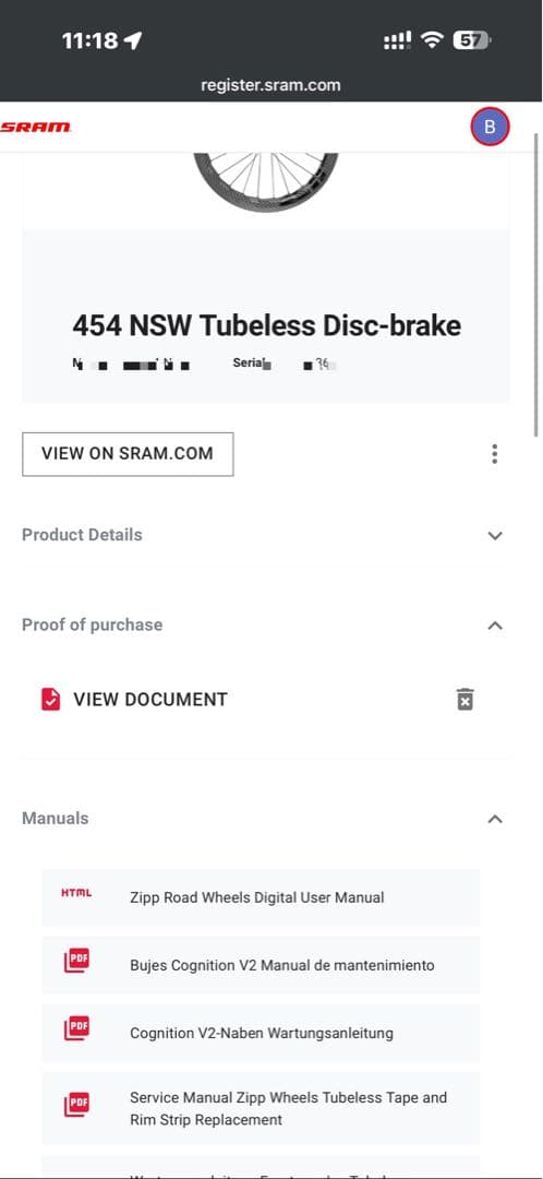 最安値設定！！！Zipp 454 NSW ホイールセット