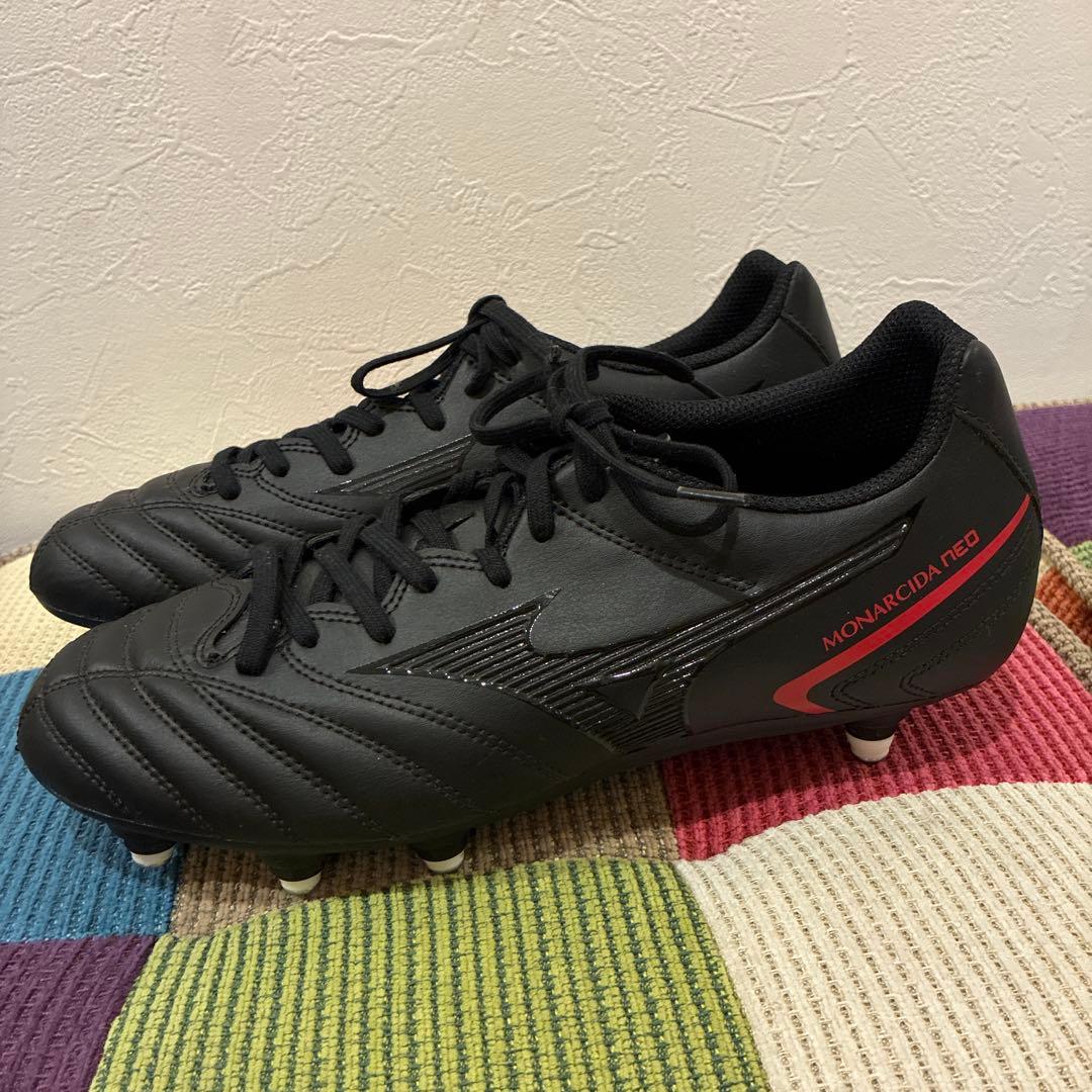 ✨極美品✨ミズノモナルシーダ NEO サッカースパイク 26cm 黒 赤 取替式