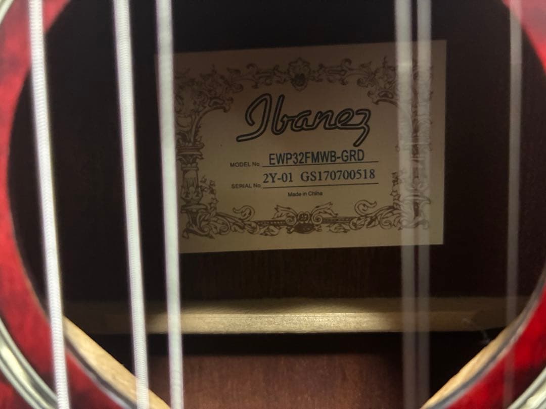 Ibanez アコースティックピッコロギター レッド