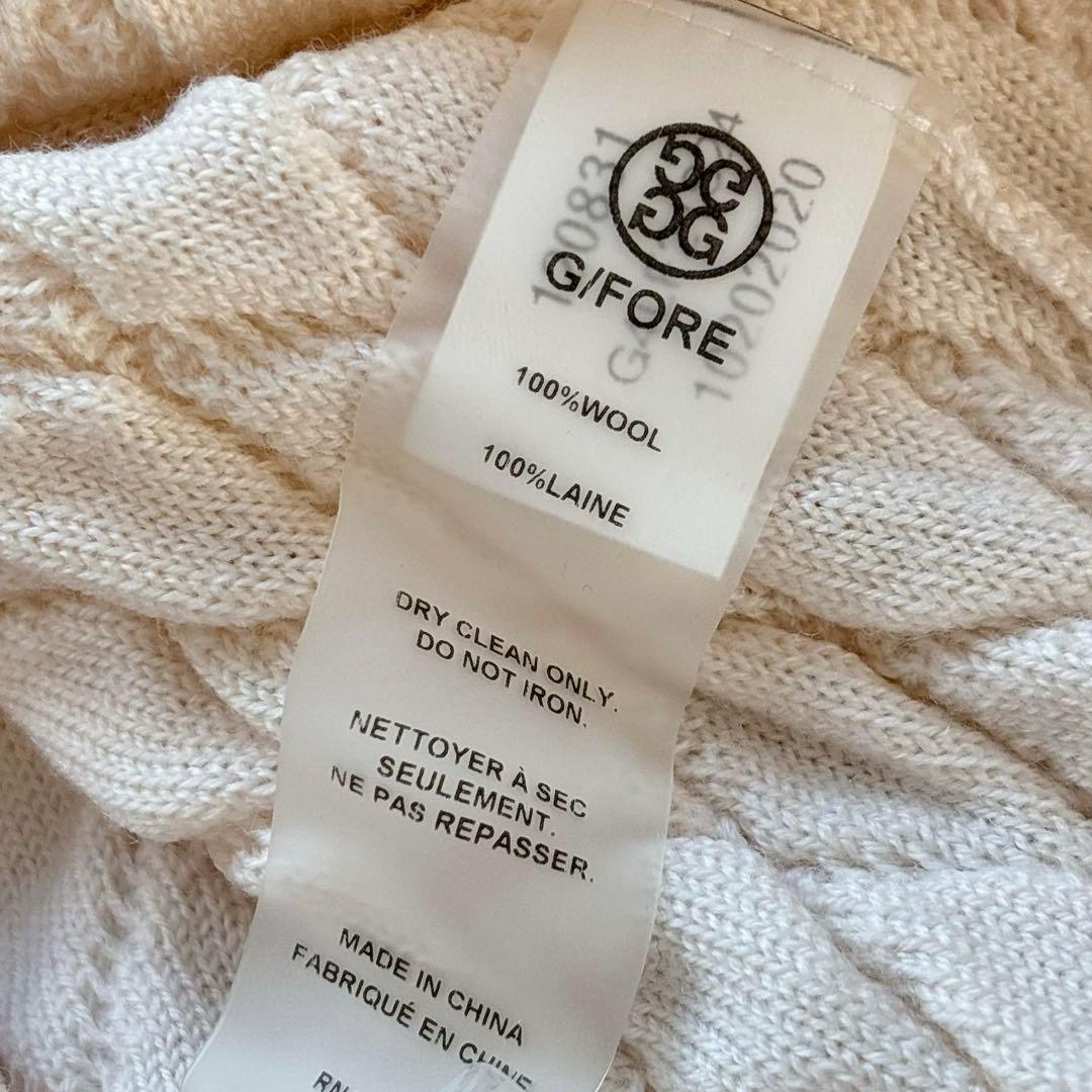 極美品✨G/FORE ジーフォア✨ハーフジップ 春ニット ケーブルニット ウール