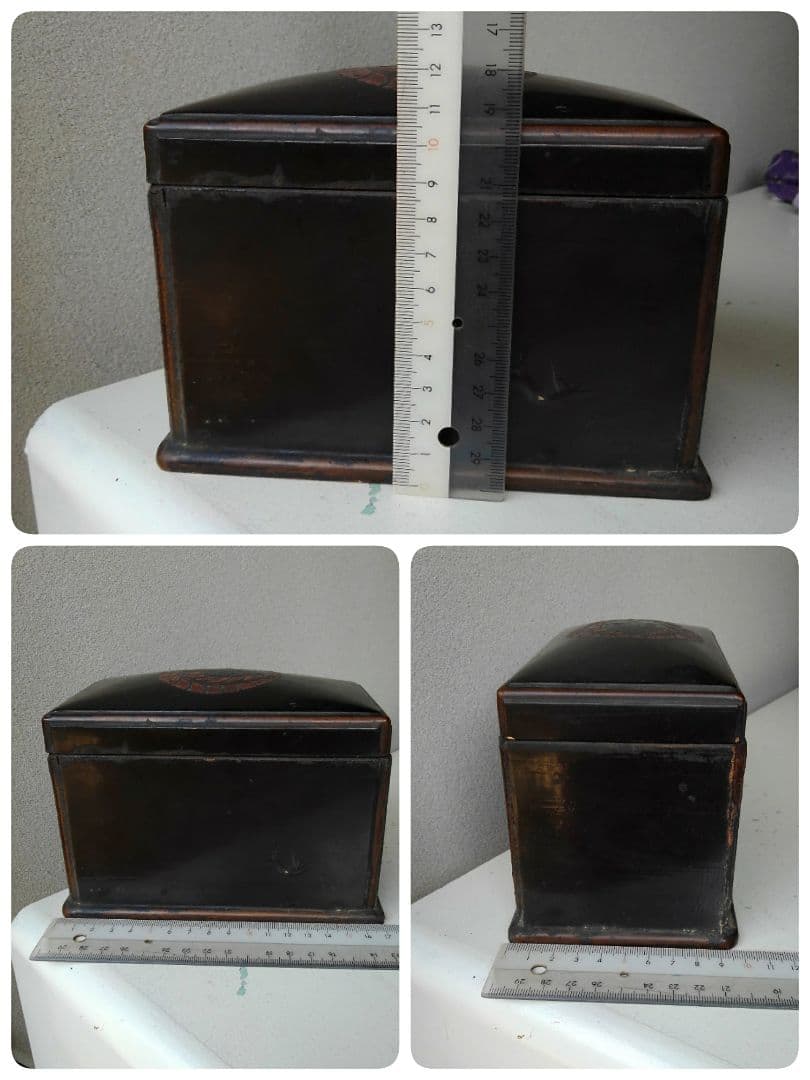 家紋入り　漆器　小物入れ