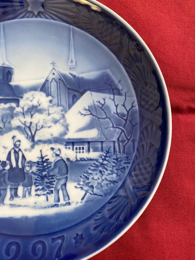 コペンハーゲン1997年 陶器皿 冬の風景