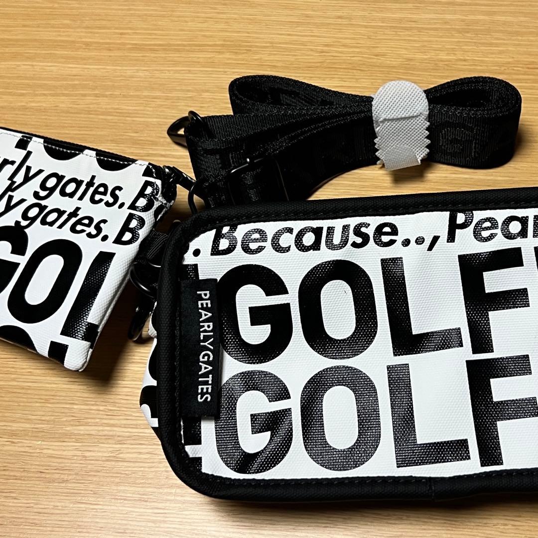 （新品）パーリーゲイツ、GOLFロゴシリーズ、マルチポーチ、ショルダーバッグ