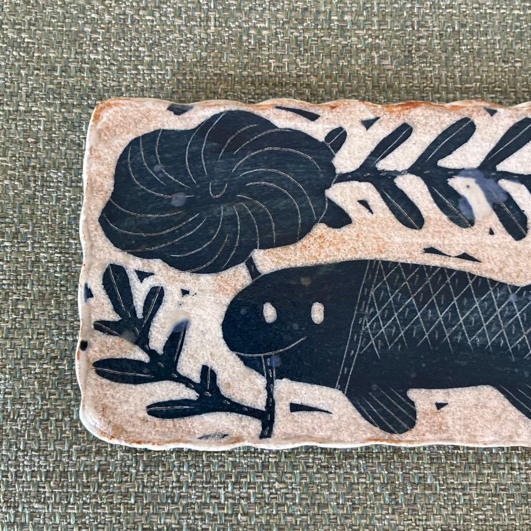 (未使用)鹿児島睦　陶板　魚