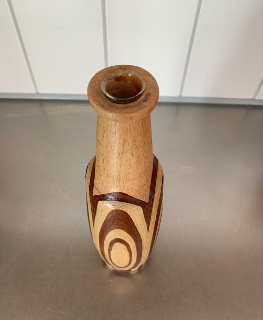 ドイツ　木製の花瓶(一輪挿し) ① ヴィンテージ