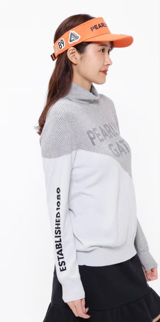 PEARLYGATESカシミヤタッチコットンタートルネックニットプルオーバー0S
