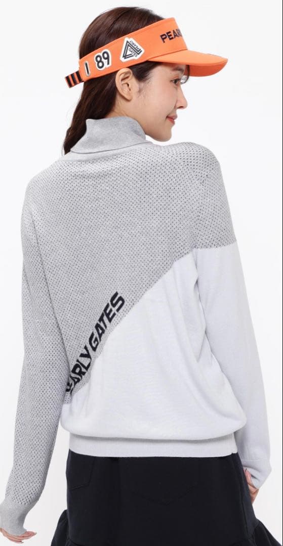 PEARLYGATESカシミヤタッチコットンタートルネックニットプルオーバー0S