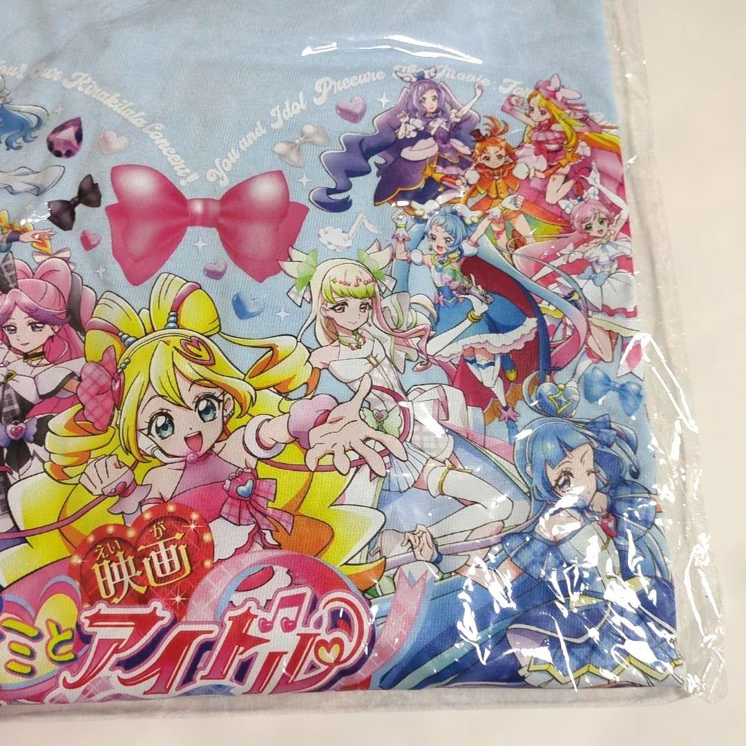 映画キミとアイドルプリキュアTシャツ M 水色