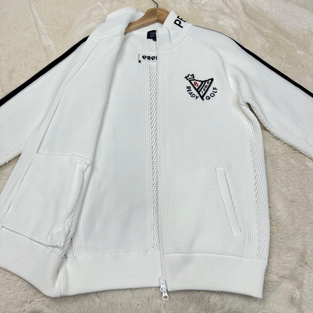 ✨美品✨日本製 パーリーゲイツ 快適メッシュニットブルゾン ホワイト 5 L