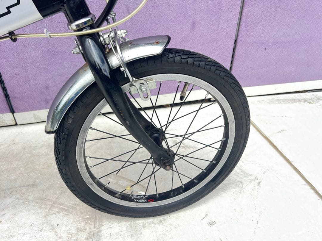 CHEVROLET 折りたたみ自転車 ブラック・シルバーシボレー16インチ