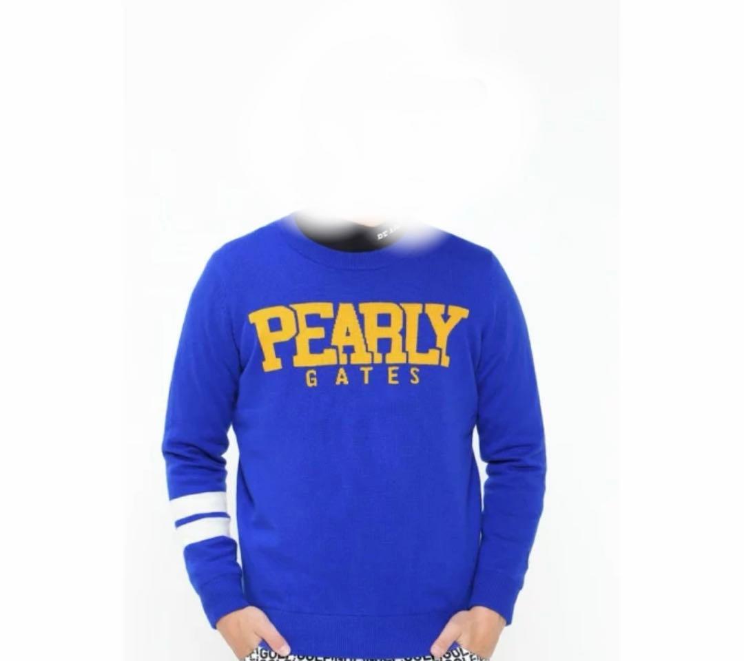 《PEARLY GATES》　裏地付　青色 カシミヤ　セーター サイズ4