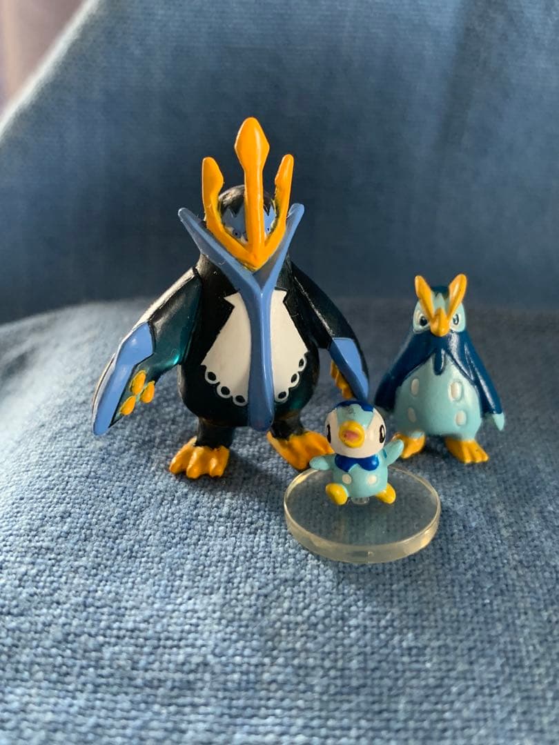 立体ポケモン図鑑 ナエトル進化系 ポッチャマ進化系　1/40スケール