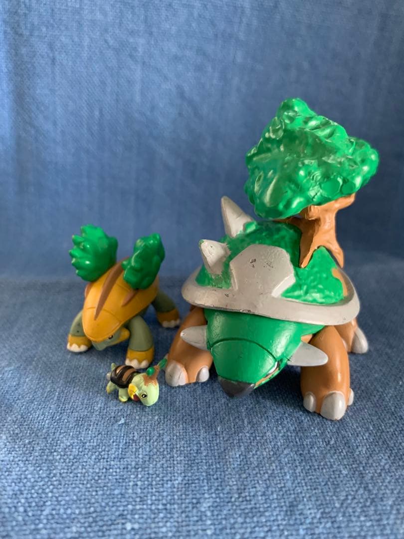 立体ポケモン図鑑 ナエトル進化系 ポッチャマ進化系　1/40スケール