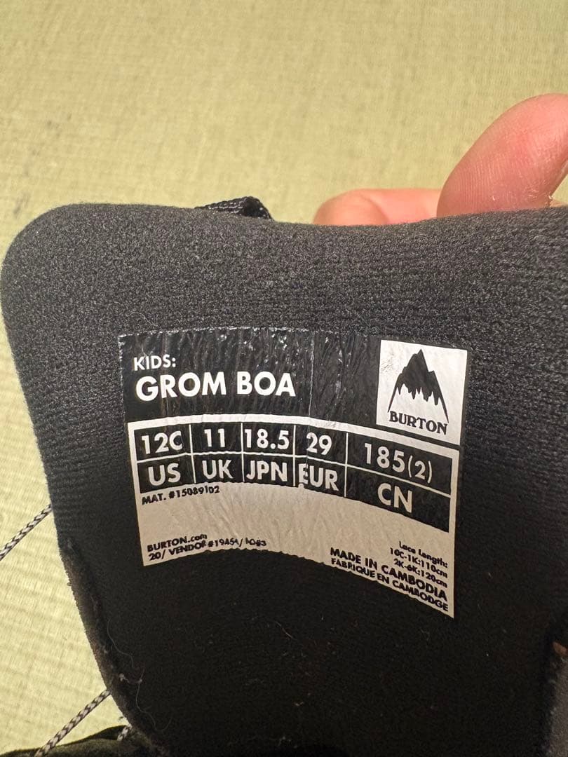 BURTON 子ども用スノーボードブーツ ブラック