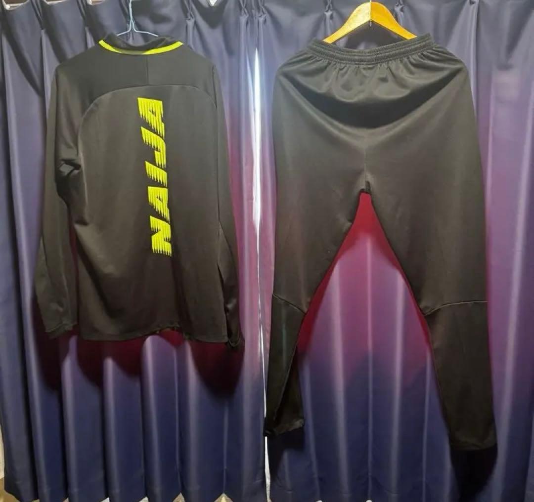 Nike サッカーウェア ジャージ 黒/緑/黄　ナイジェリア　上XL 下L