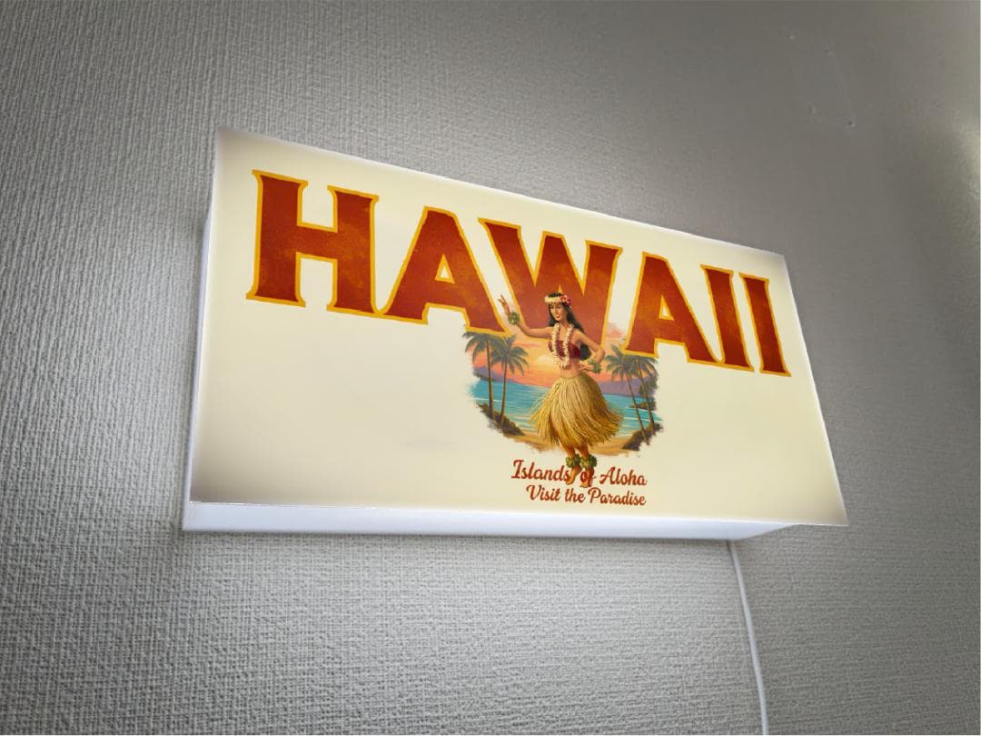 【HAWAII】アロハ ハワイ フラダンス 照明 看板 置物 雑貨 ライトBOX