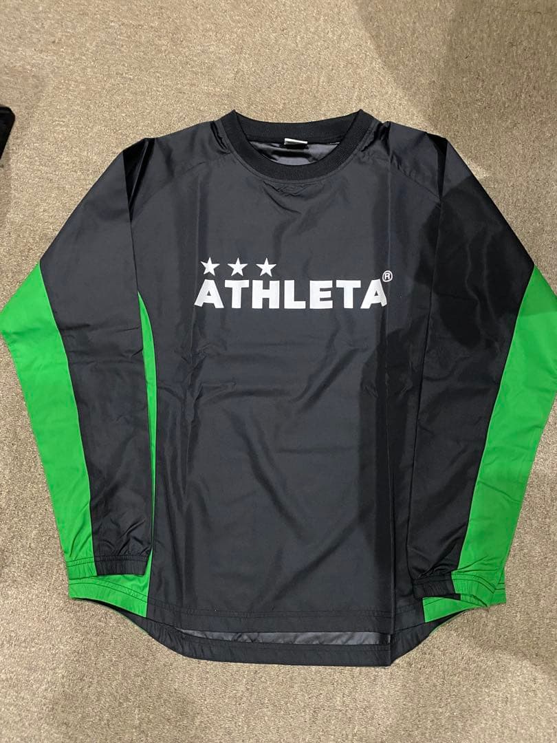 ATHLETA ピステ上下 黒/緑　サイズO