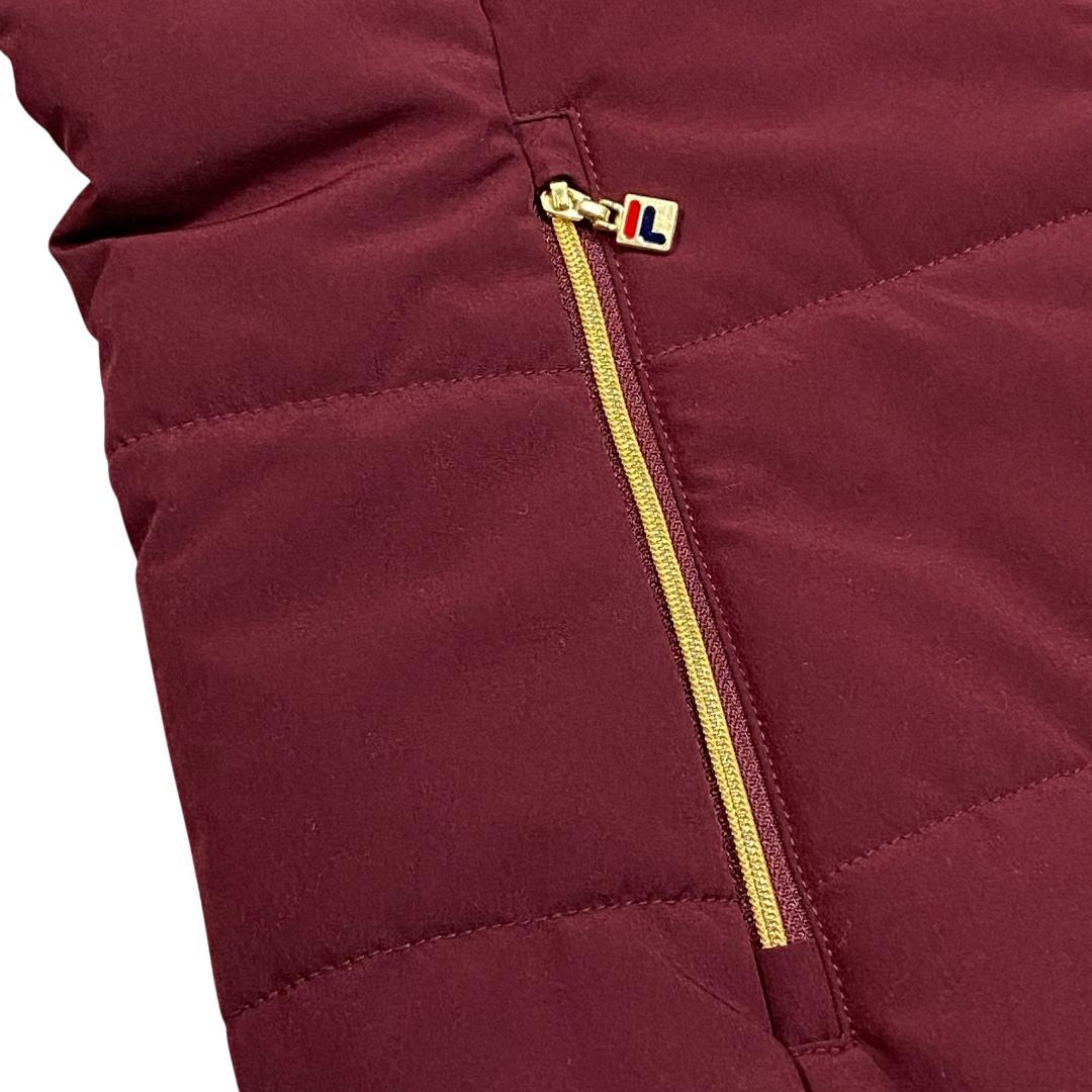 FILA GOLF フィラゴルフ 中綿 ベスト ジャケット S レッド ゴールド