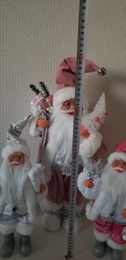 未使用　X'mas　サンタインテリア3体セット クリスマス　可愛い　豪華パーティ