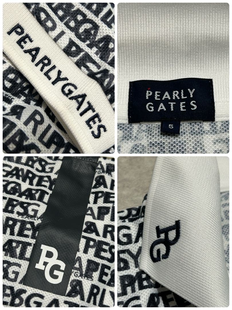 未使用PEARLY GATES ゴルフシャツ サイズ5 ランダムロゴ