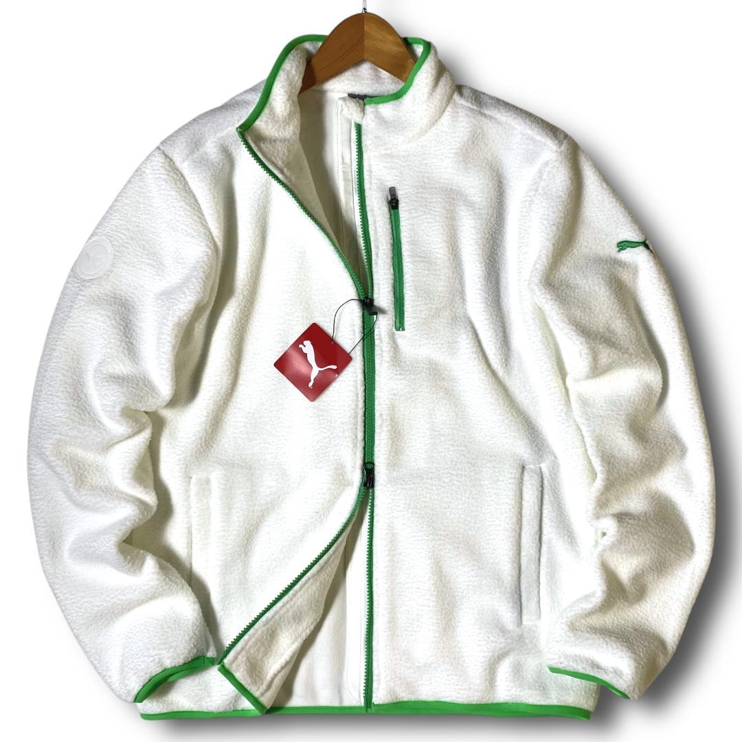 XL 新品 プーマ ゴルフ 定価1.4万 保温 防寒 フリース ジャケット 白