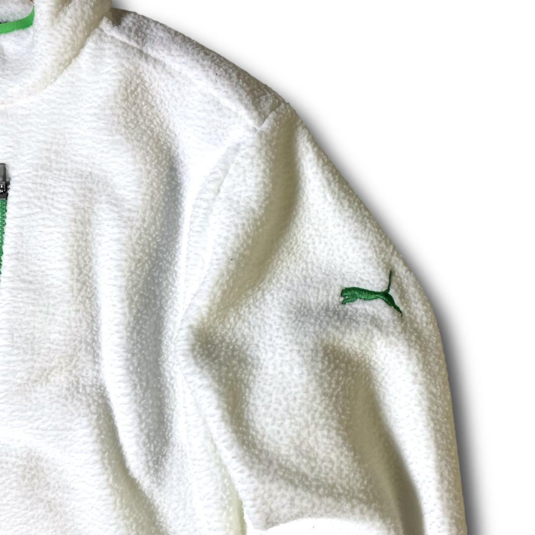 XL 新品 プーマ ゴルフ 定価1.4万 保温 防寒 フリース ジャケット 白