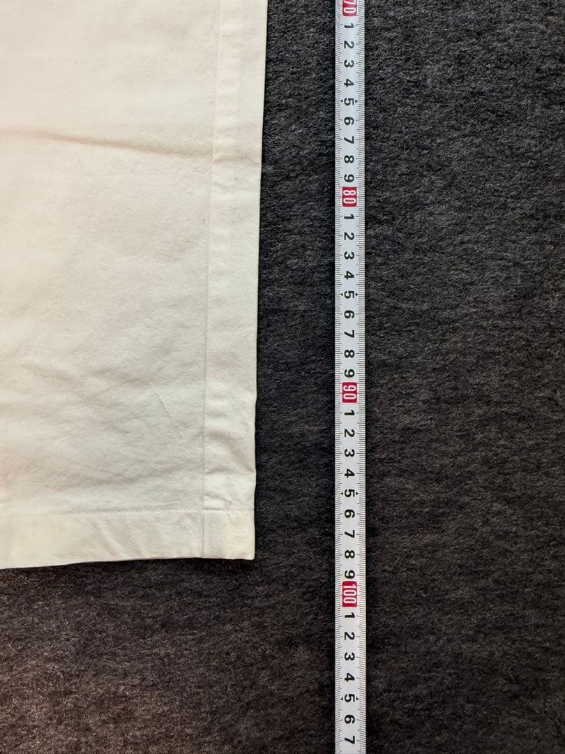 and per se ホワイト スリムフィットパンツ
