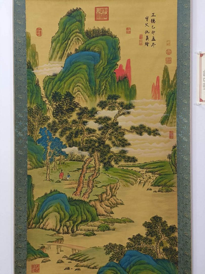 【仇英】杜少陵诗意图 中国画 掛け軸 水墨画 和室 玄関 茶室 壁掛け 美術品
