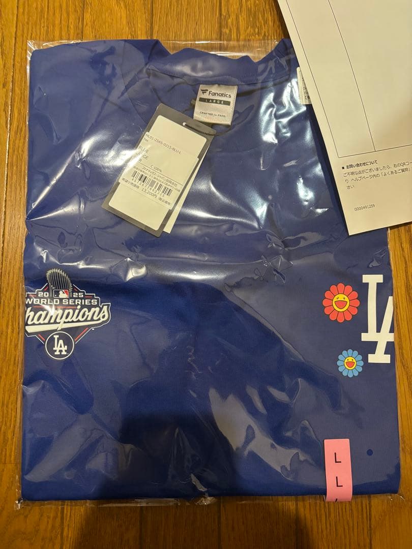 正規品　村上隆×ドジャース 2025年ワールドシリーズ優勝Tシャツ　Lサイズ