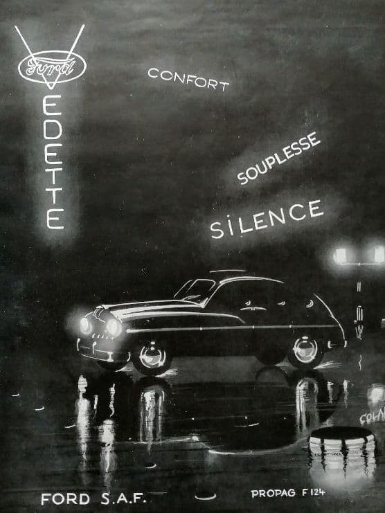 ルイジコラーニCOLANI Ford Vedette 広告1951フォードSAF