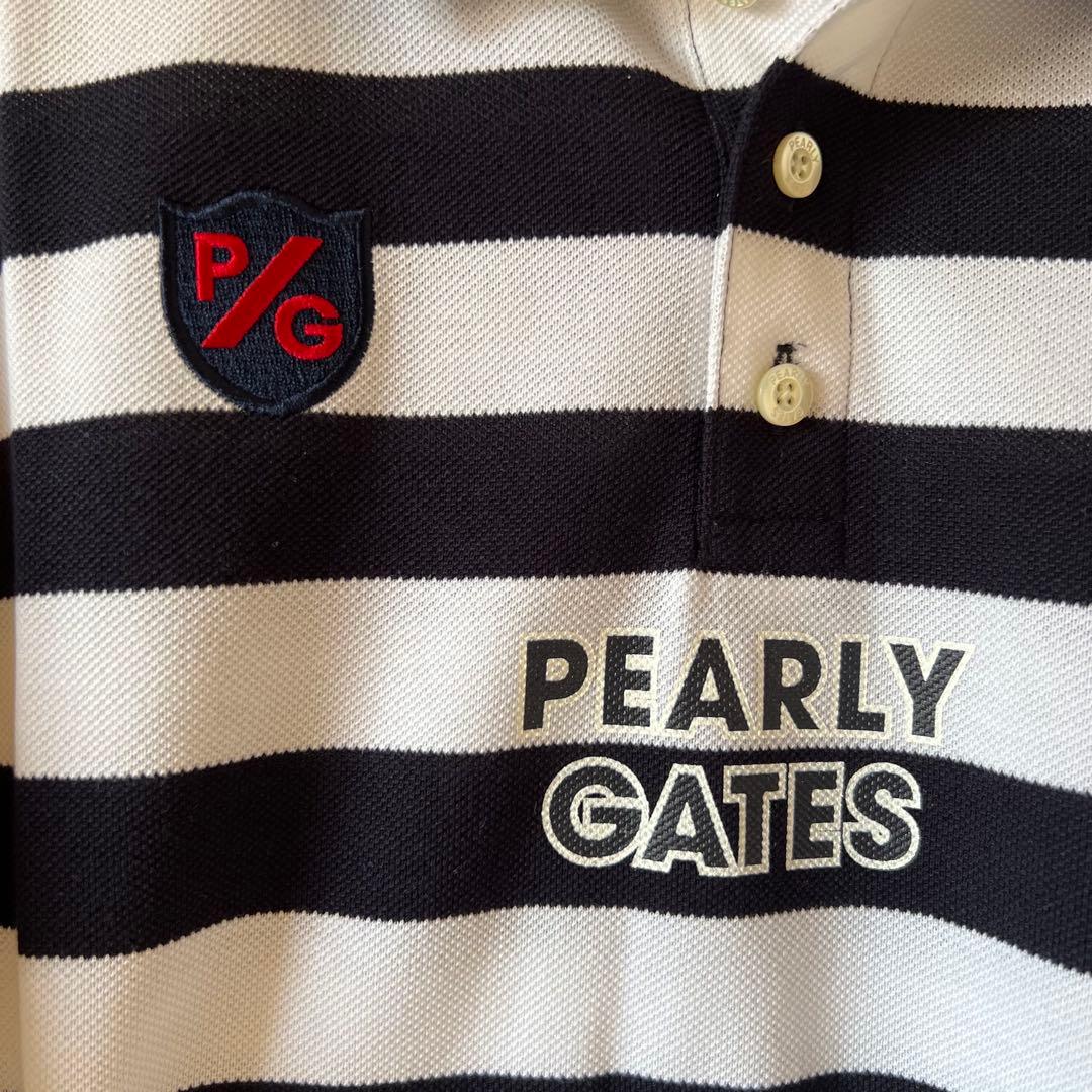 【新品】PEARLY GATES ストライプ ポロシャツ　サイズ4