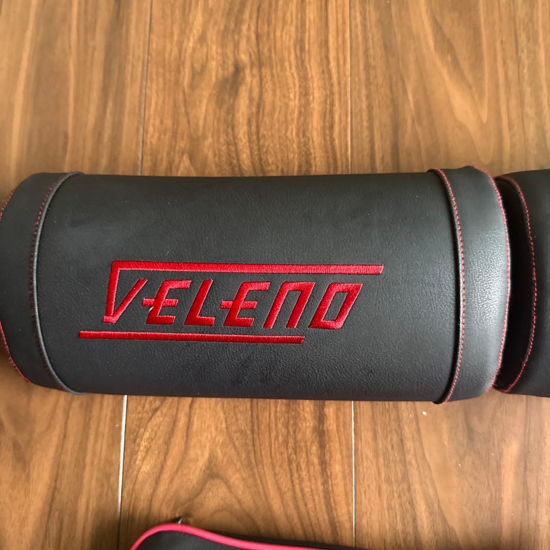 VELENO ネックパット 腰クッション 自転車クッションセット 黒/赤