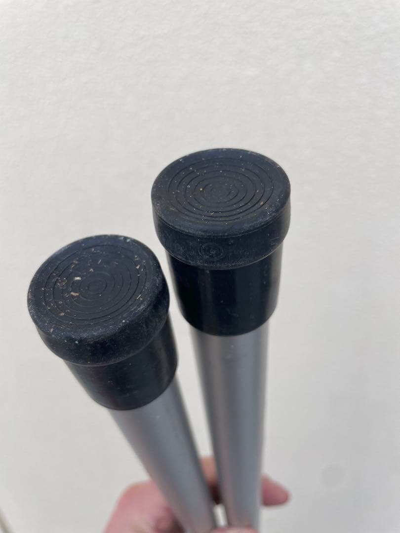 伸縮アルミボタンポール　3段式　240cm 2本セット