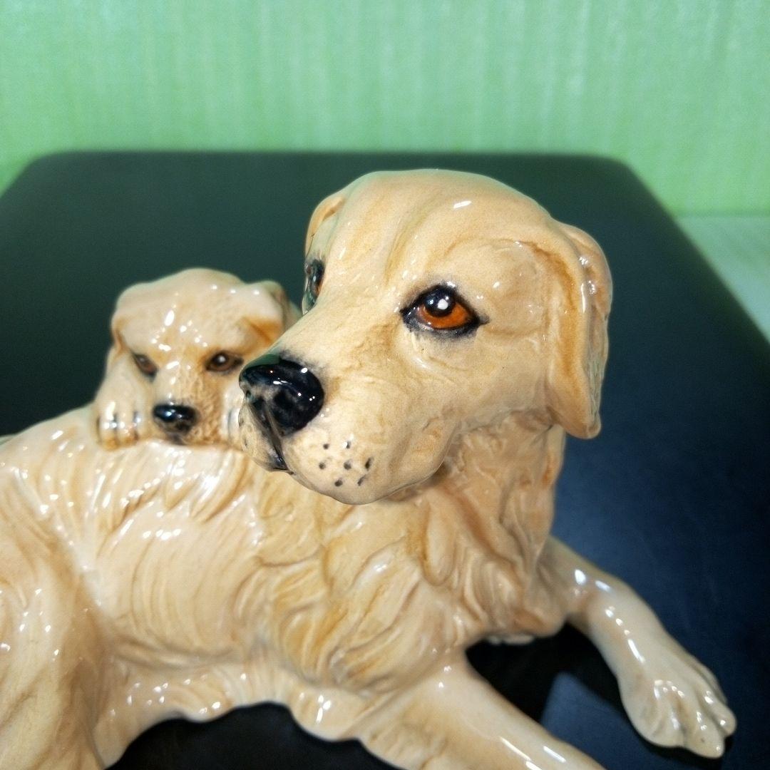 ロイヤルドルトン　 　イギリス製　犬の親子　置物
