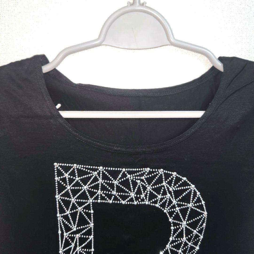 【美品】Rロンドン　ストーン　装飾黒　Tシャツ