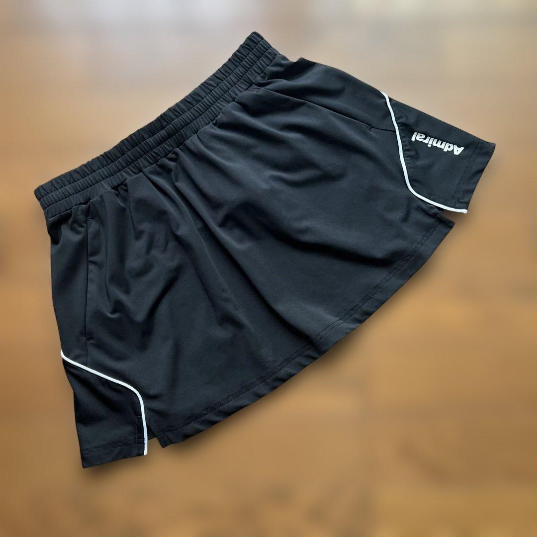 admiral ブラック テニススコート　M