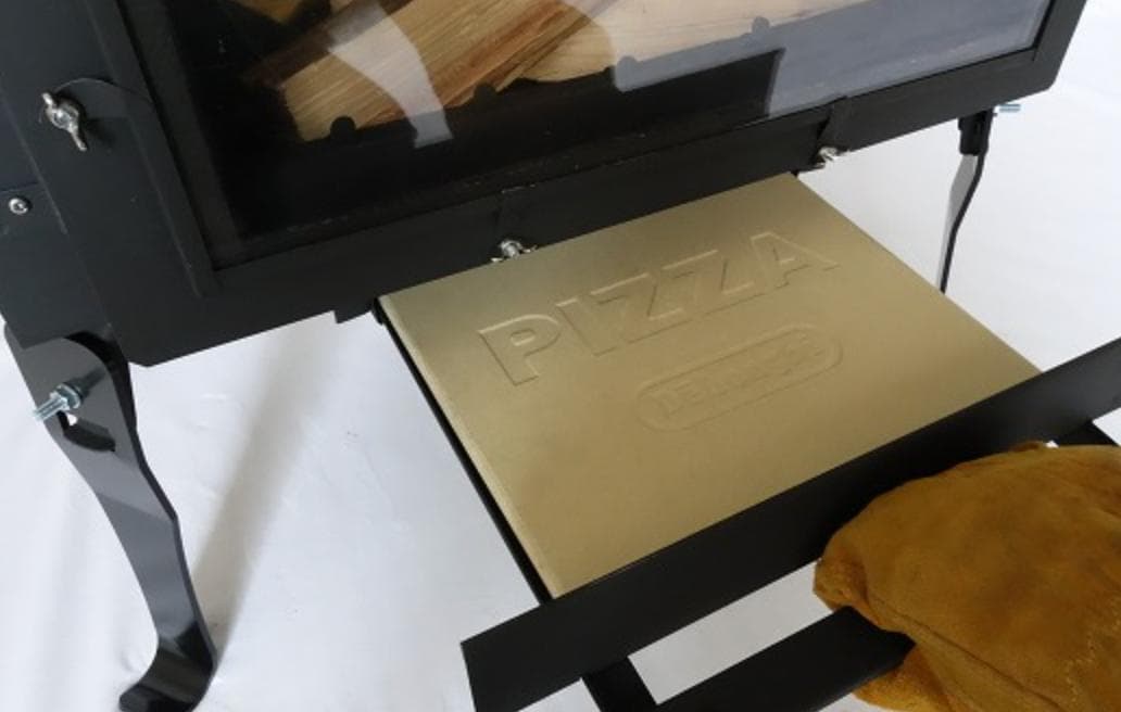 新保製作所 ロマンチカル薪ストーブ 横出し【専用ケース付】ピザオーブン脚長さん付
