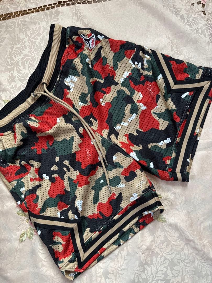 JORDAN カモフラージュ メッシュ バスケットボールパンツ
