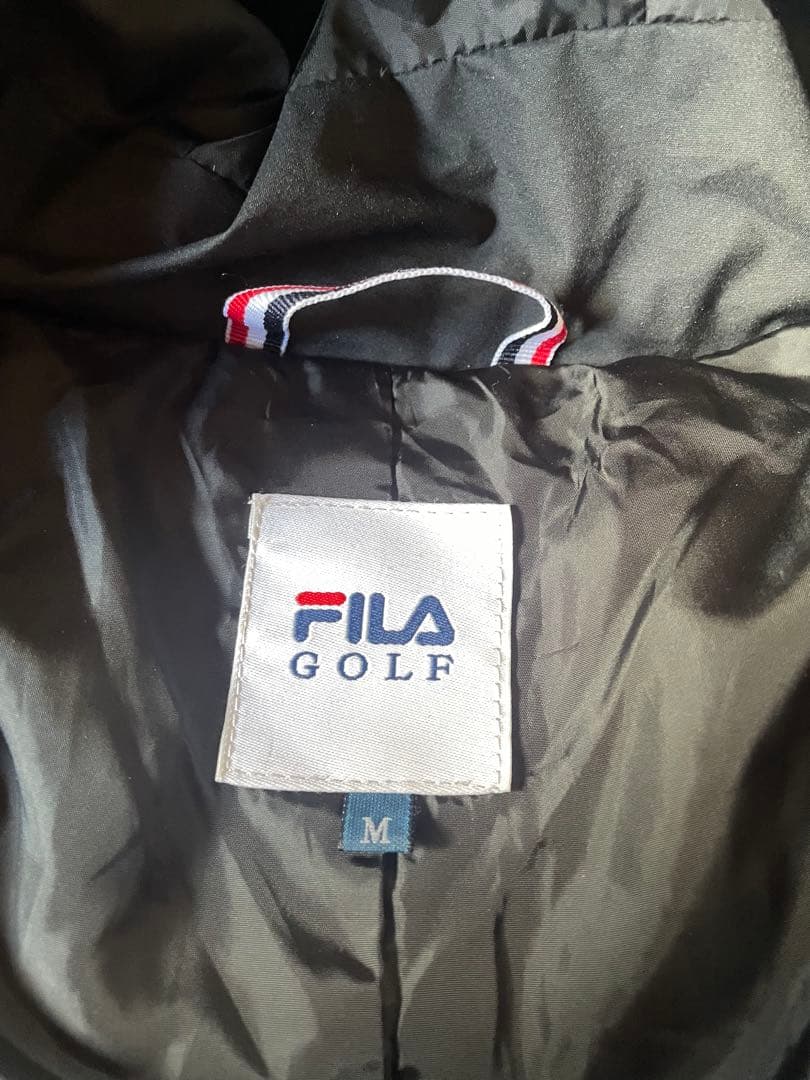 FILA GOLF フード付きダウンジャケット M ブラック　ロング