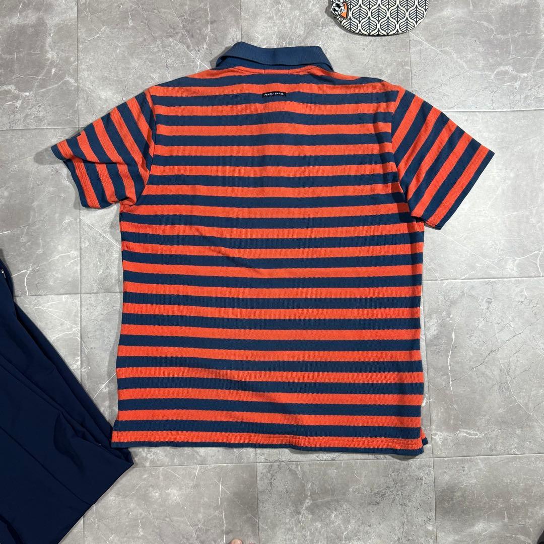 美品 パーリーゲイツ ゴルフ 半袖 ボーダー ポロシャツ XXL GOLF