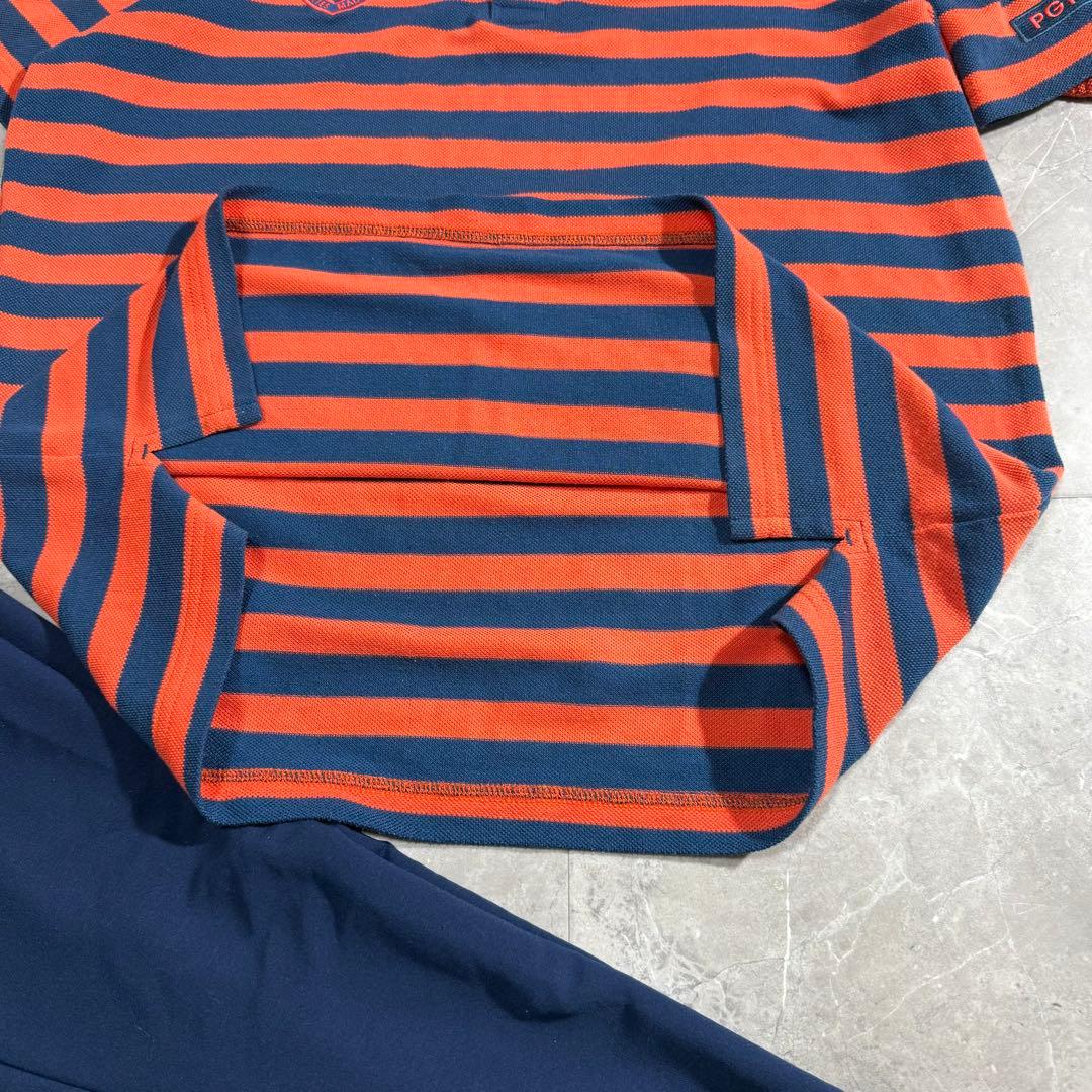 美品 パーリーゲイツ ゴルフ 半袖 ボーダー ポロシャツ XXL GOLF