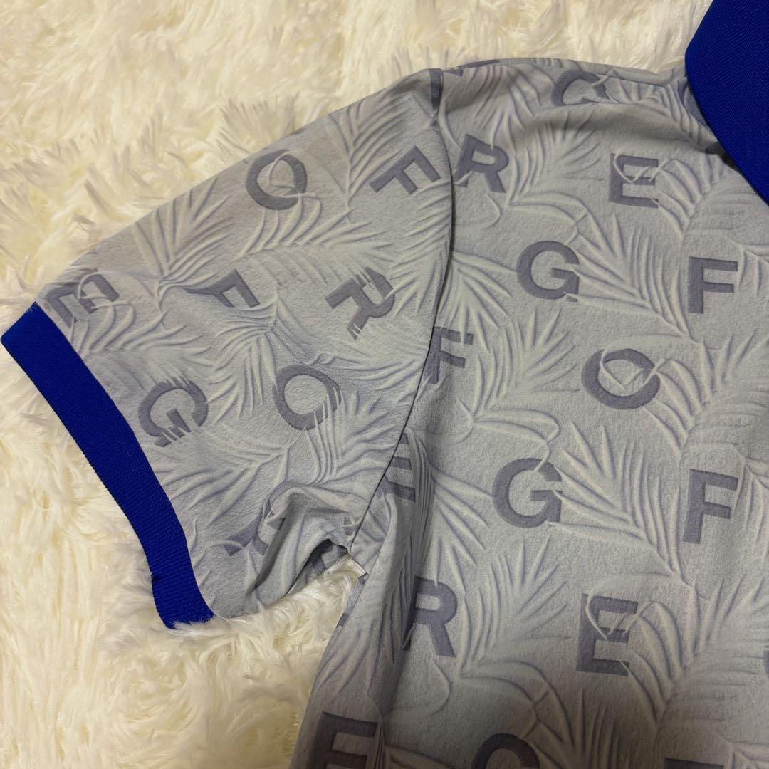 美品　G/FORE半袖ポロシャツ ロゴ総柄　38
