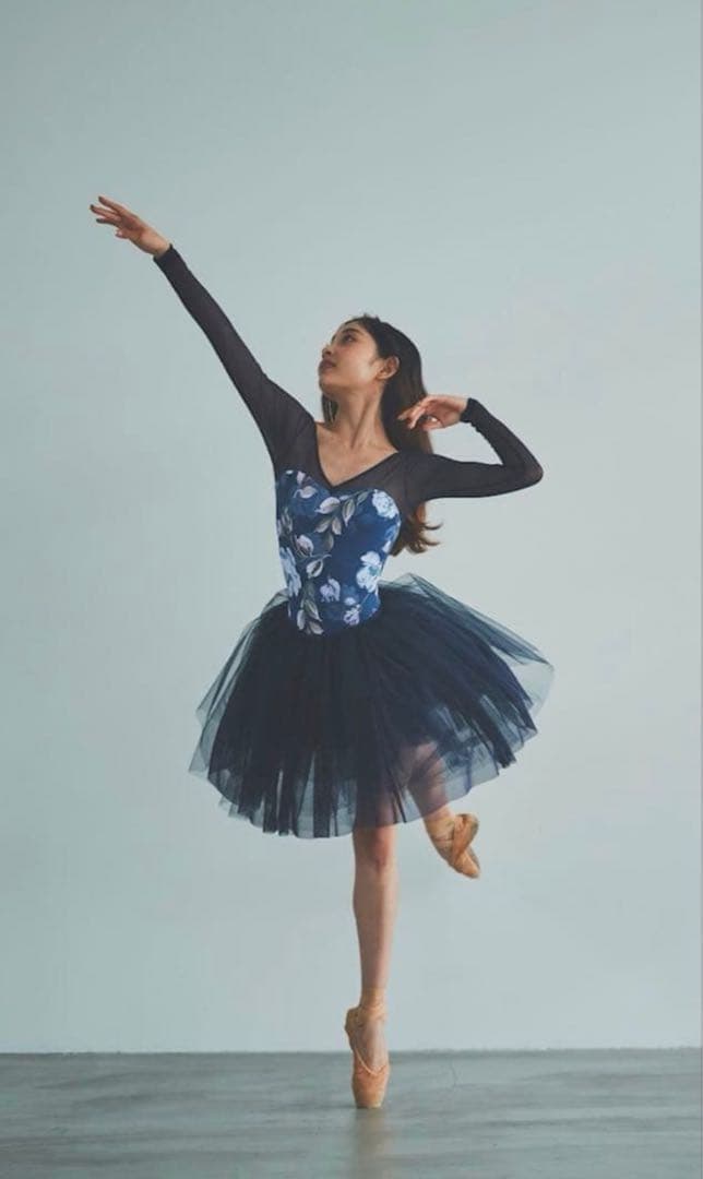 stina レオタード　type V Joy flower dark navy
