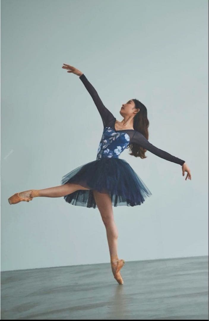 stina レオタード　type V Joy flower dark navy